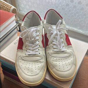 Collegium Pillar Destroyer Lows White and Red Sneakers